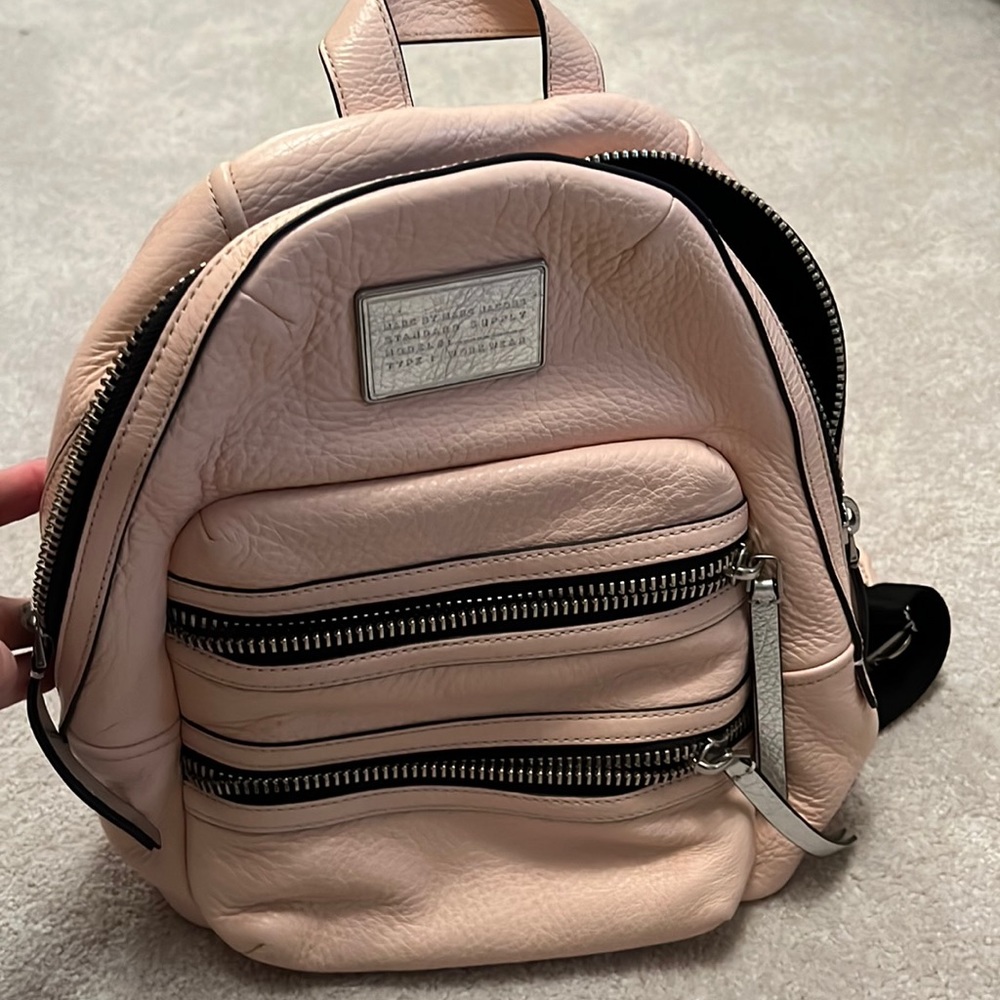 Marc jacobs pink leather backpack